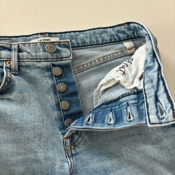 GRLFRND Karolina Button Fly Straight Leg Ankle Jean On The Run Size 25 - Picture 4 of 7